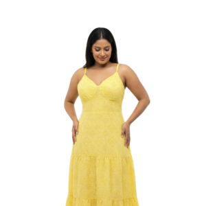 Yellow Lace Maxi Dress